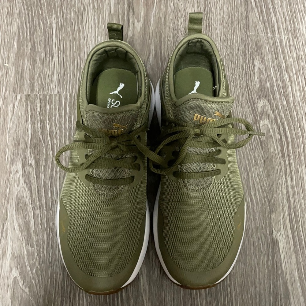 Olive Puma Athletic Shoes